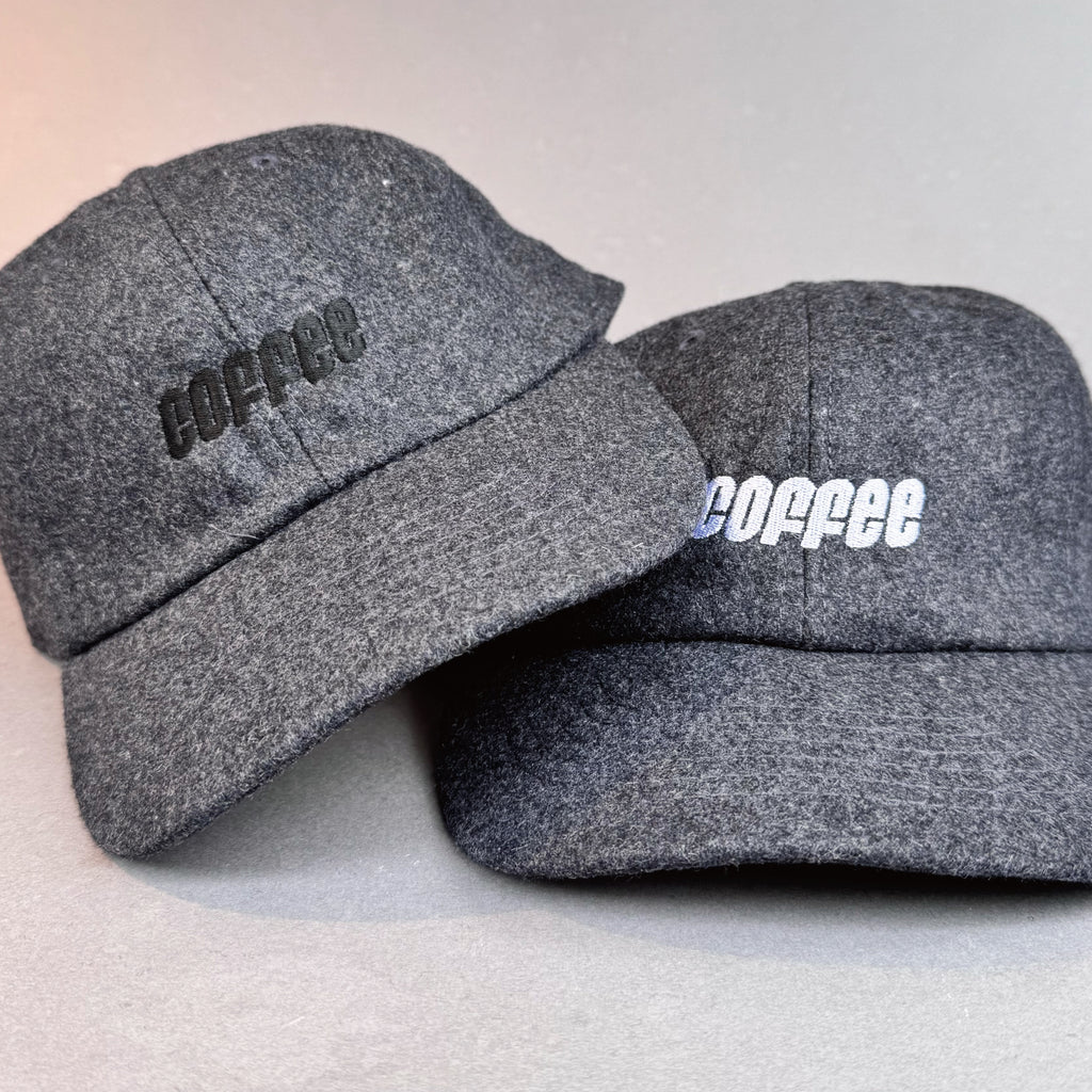 【NEW】”coffee” ロゴ 刺繍ウールキャップ
