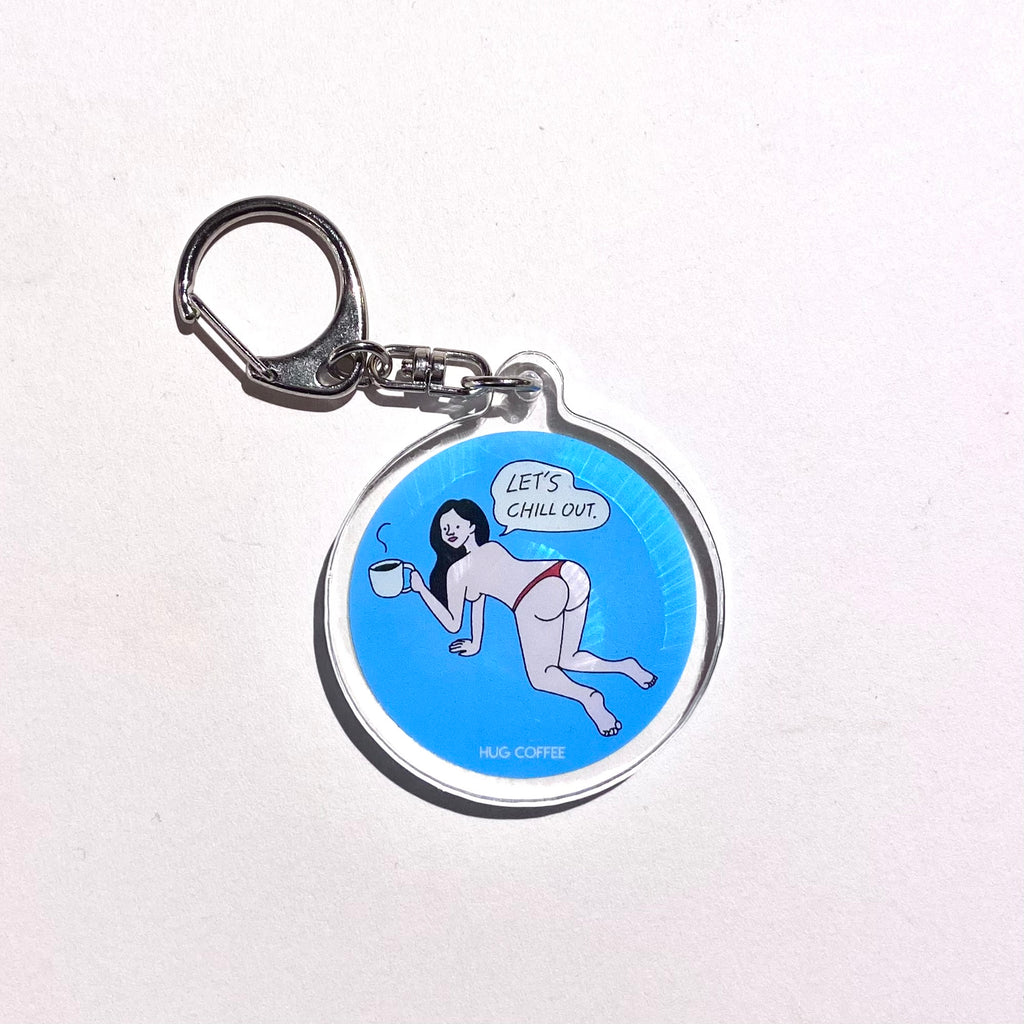 【LET'S CHILL OUT】 Design by MIDORI　アクリルキーホルダー
