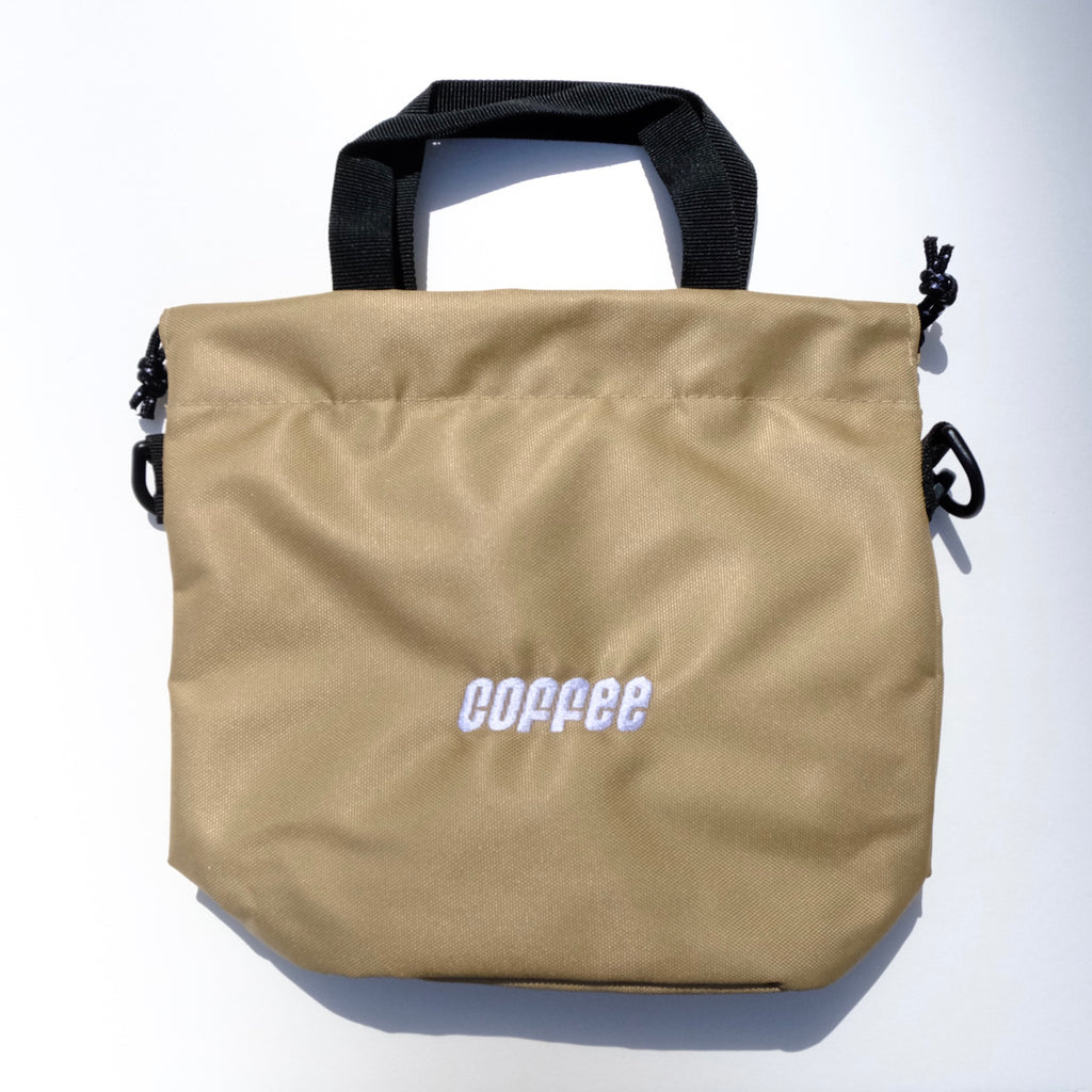 ”coffee”ロゴ 巾着ミニバッグ