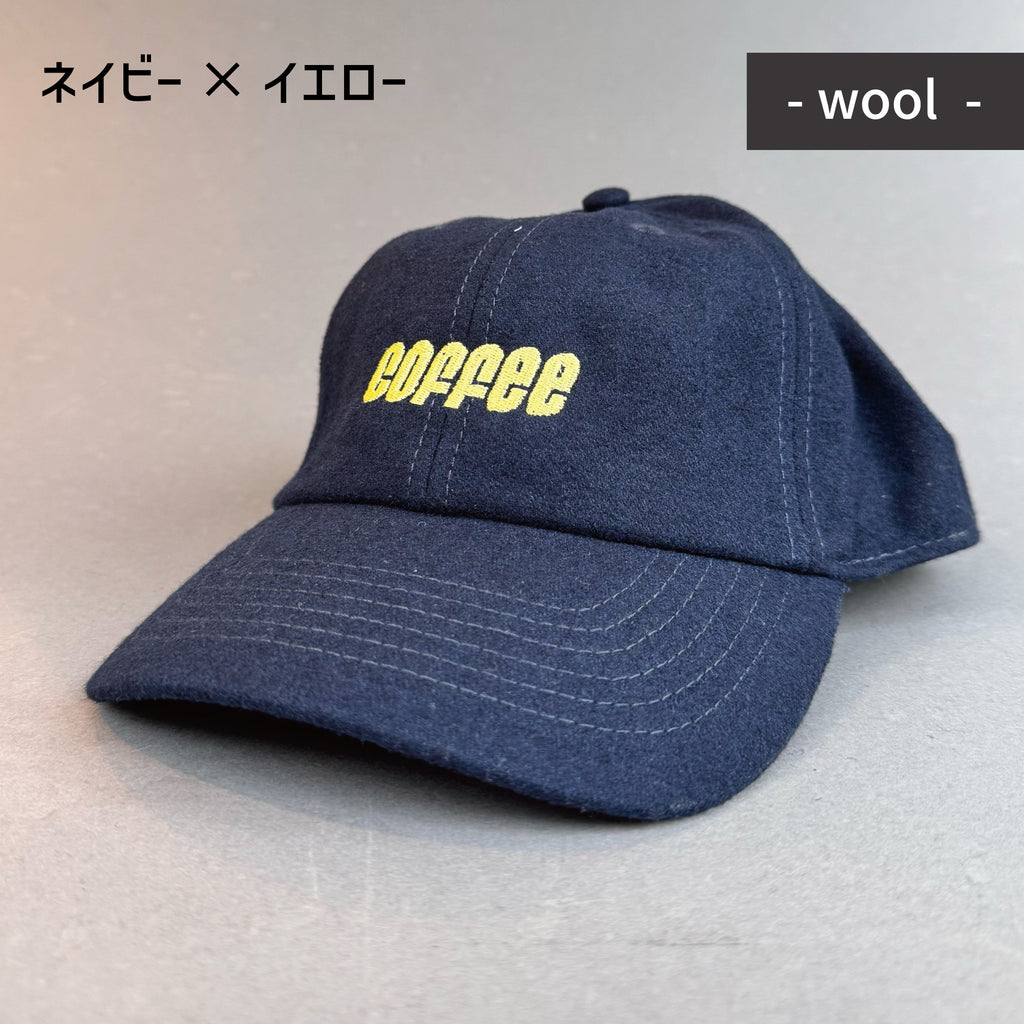 【NEW】”coffee” ロゴ 刺繍ウールキャップ
