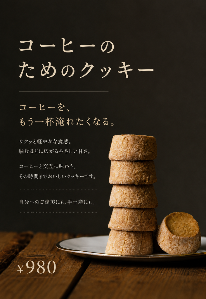 "コーヒーに合う"コーヒーのためのクッキー